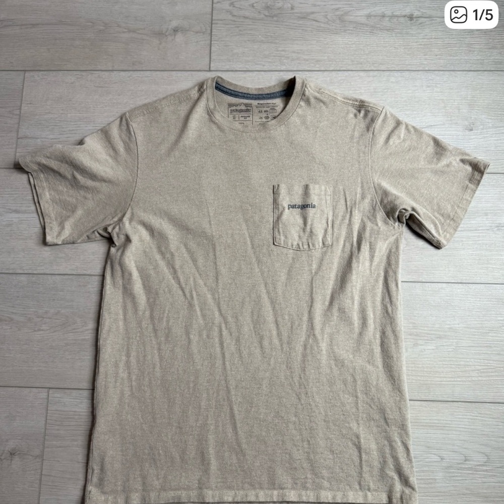 Patagonia Men's Short Sleeve Beige Tee